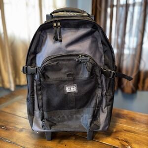 VTG Y2K 2000 90s Eddie Bauer 21" Rolling Backpack Carry On ~ PERFECT!